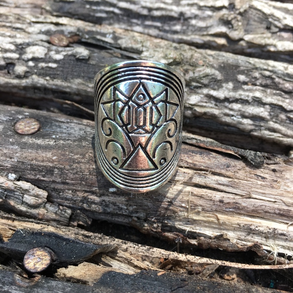 Boho Antiqued Silver Ring